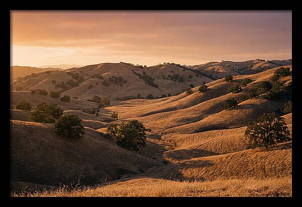 Rolling Hills At Sunset