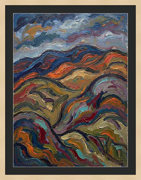 Rolling Hills In Expressionist Style
