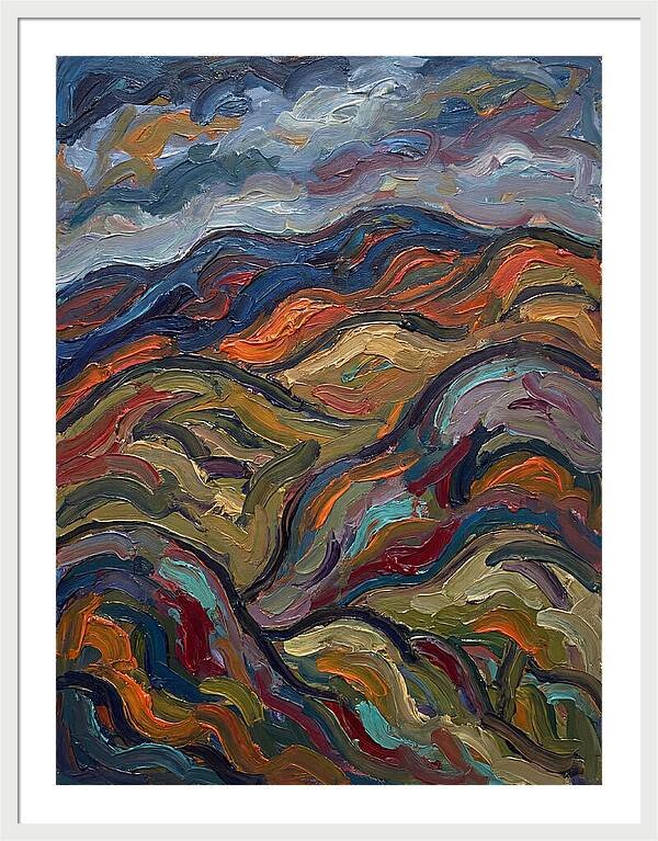 Rolling Hills In Expressionist Style