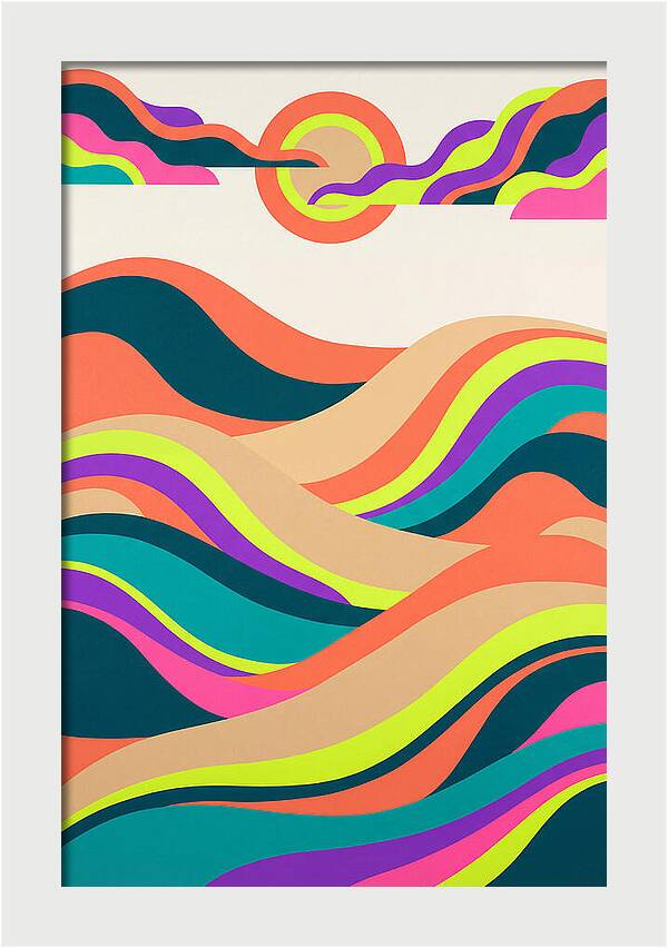 Rolling Hills In Vibrant Colors