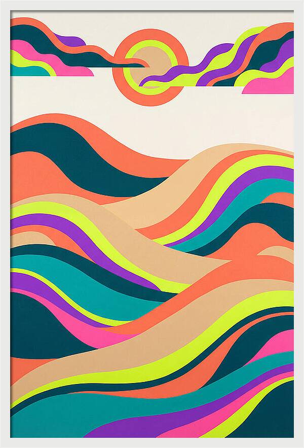 Rolling Hills In Vibrant Colors