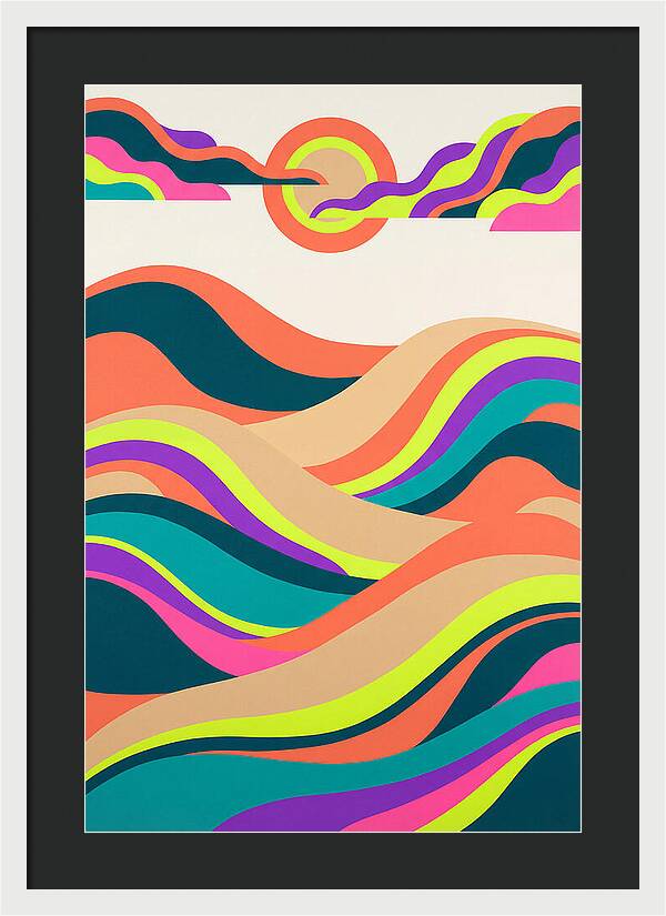 Rolling Hills In Vibrant Colors