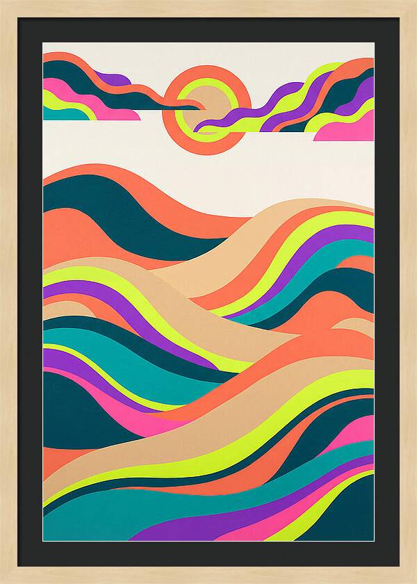 Rolling Hills In Vibrant Colors