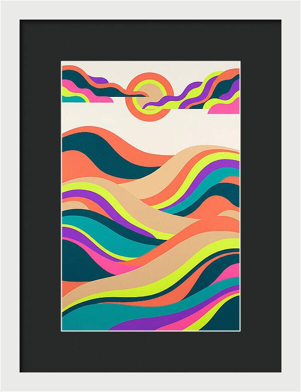 Rolling Hills In Vibrant Colors