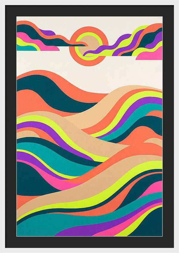 Rolling Hills In Vibrant Colors