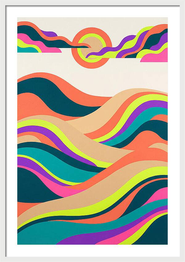 Rolling Hills In Vibrant Colors