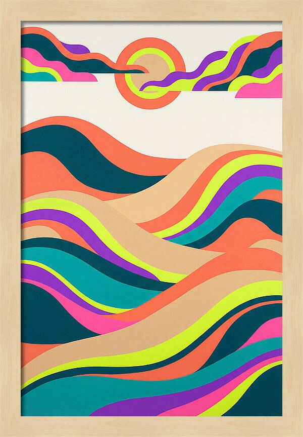 Rolling Hills In Vibrant Colors