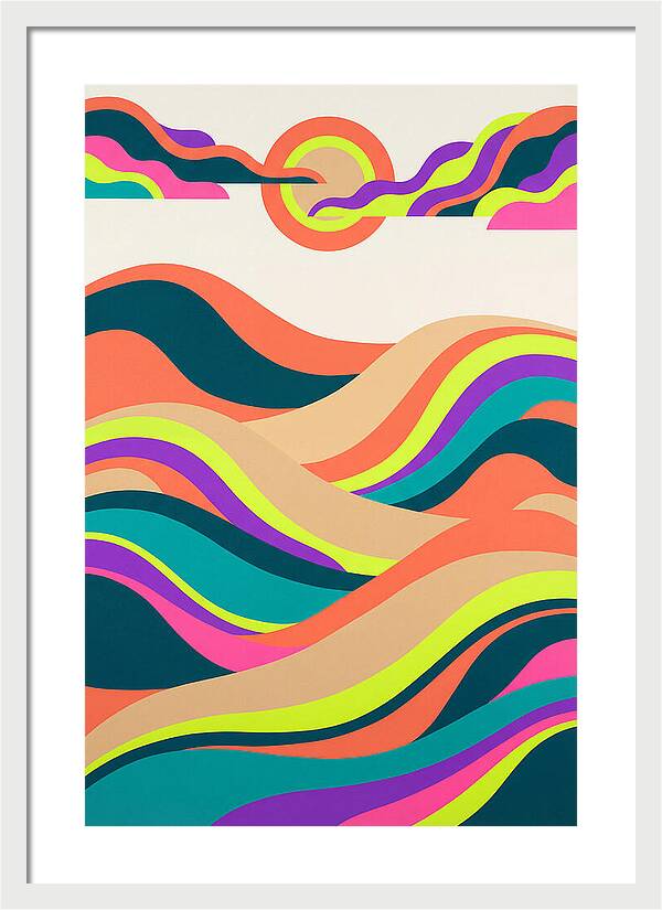 Rolling Hills In Vibrant Colors