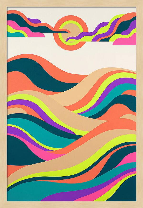 Rolling Hills In Vibrant Colors