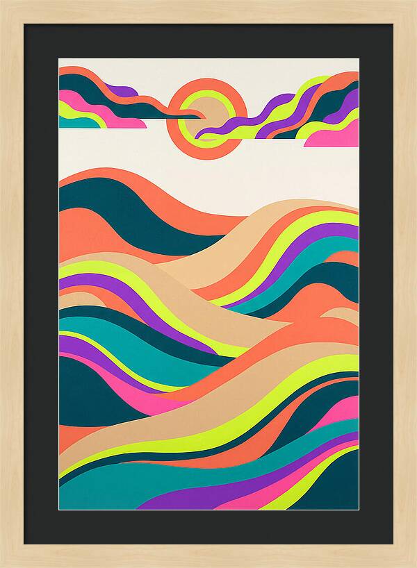Rolling Hills In Vibrant Colors