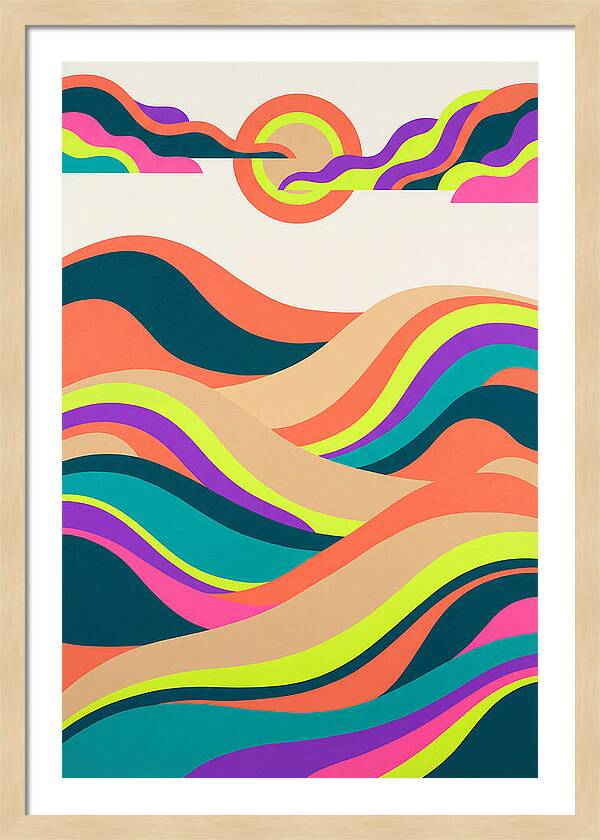 Rolling Hills In Vibrant Colors