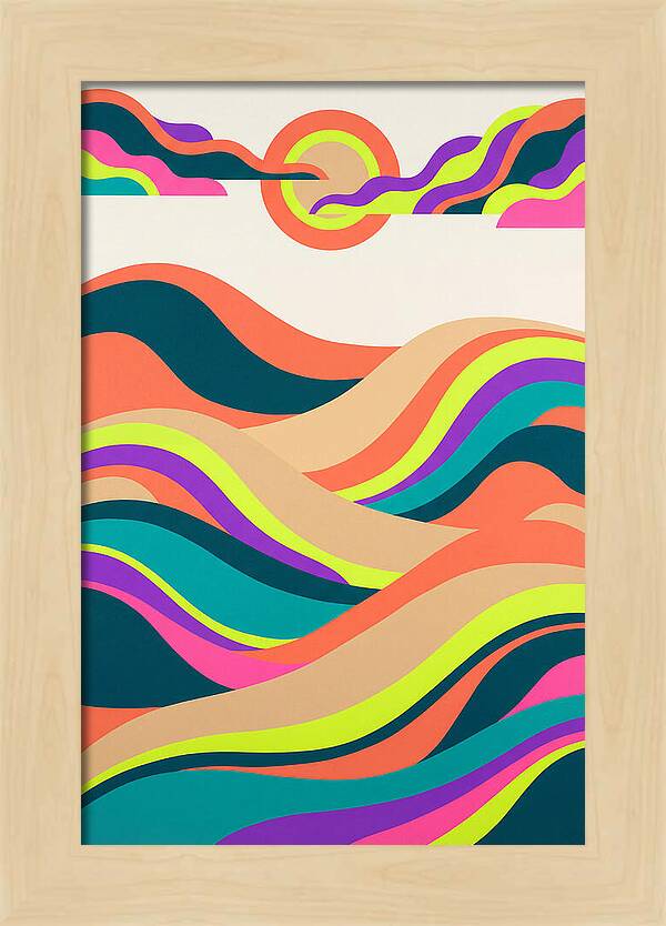 Rolling Hills In Vibrant Colors