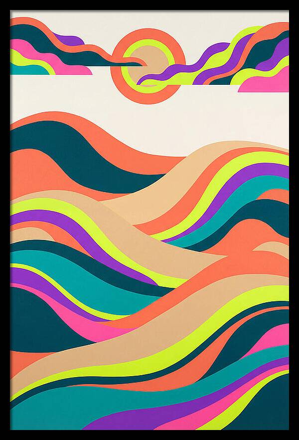 Rolling Hills In Vibrant Colors