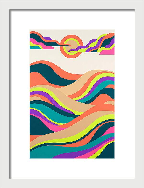 Rolling Hills In Vibrant Colors