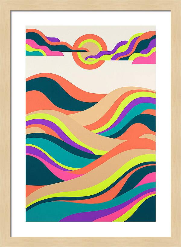 Rolling Hills In Vibrant Colors