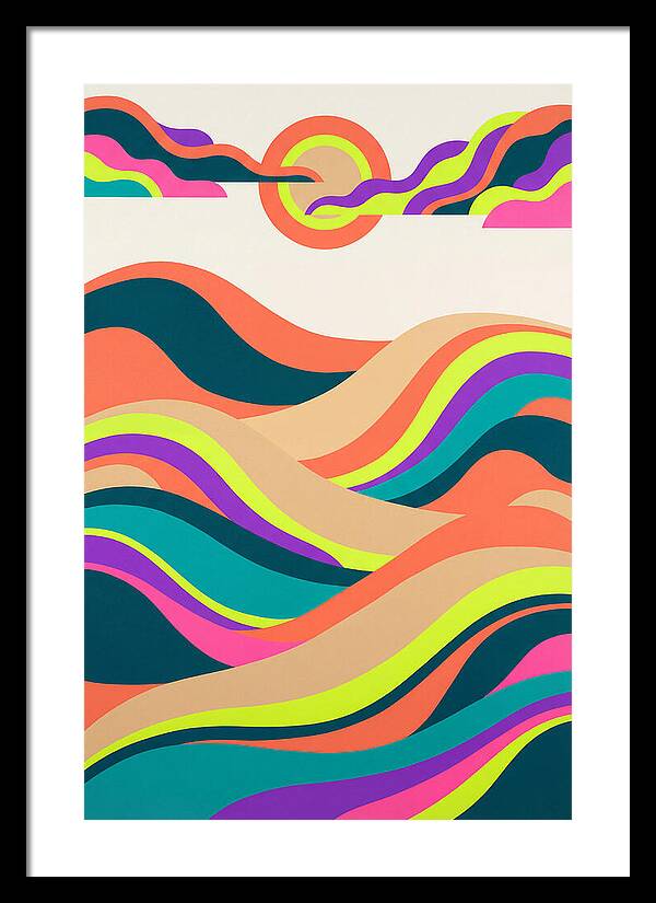 Rolling Hills In Vibrant Colors