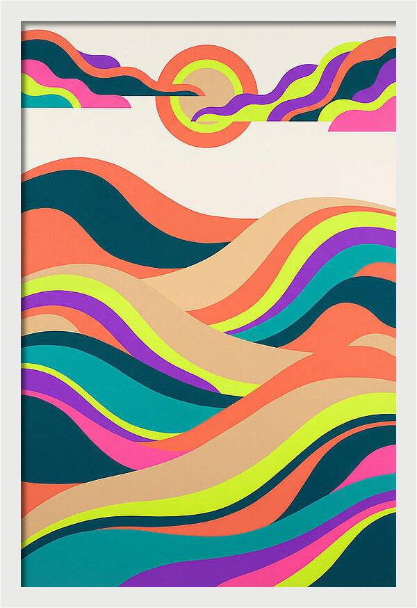 Rolling Hills In Vibrant Colors