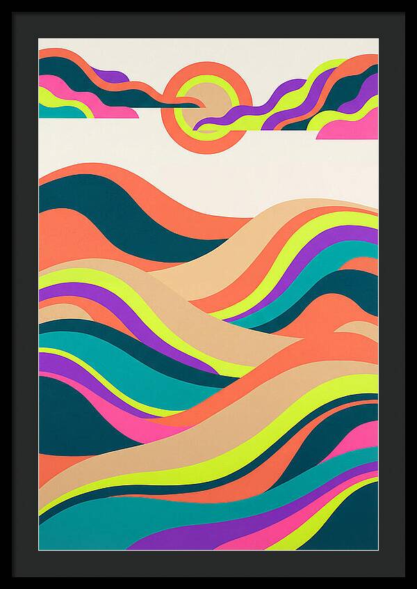 Rolling Hills In Vibrant Colors
