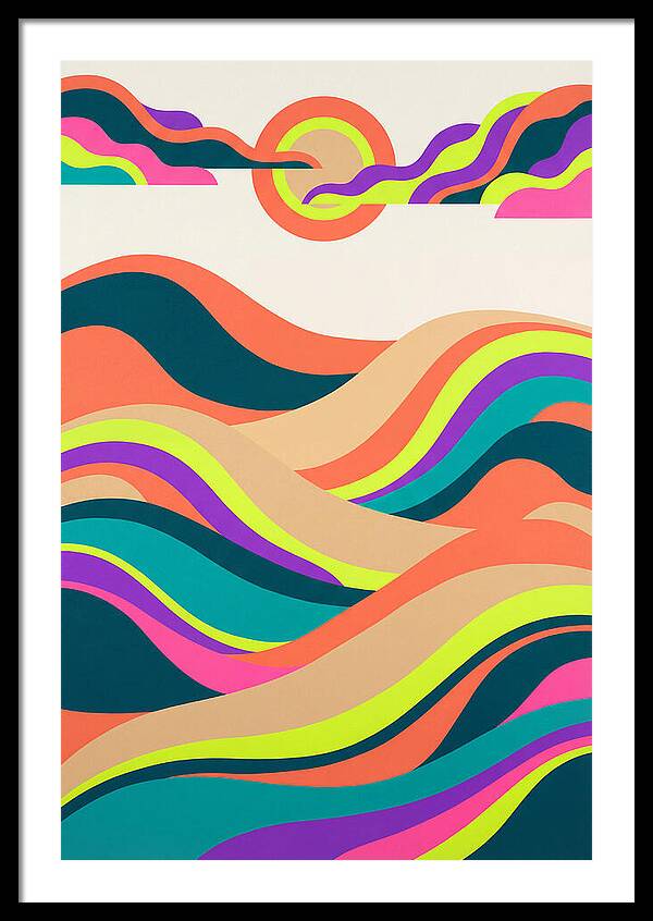 Rolling Hills In Vibrant Colors