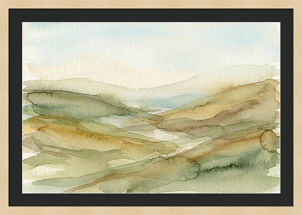 Rolling Hills In Watercolor