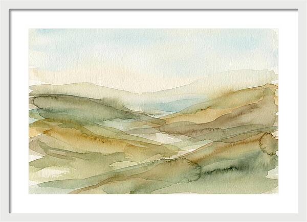 Rolling Hills In Watercolor