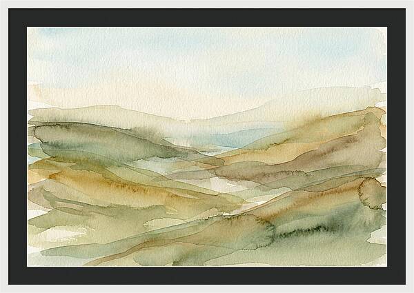 Rolling Hills In Watercolor