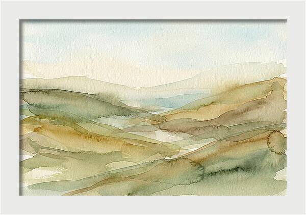 Rolling Hills In Watercolor