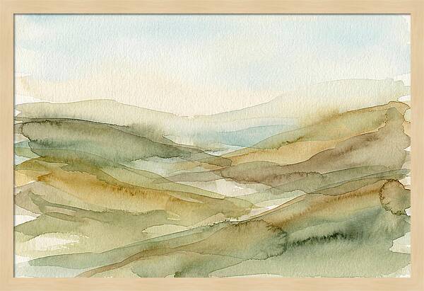 Rolling Hills In Watercolor