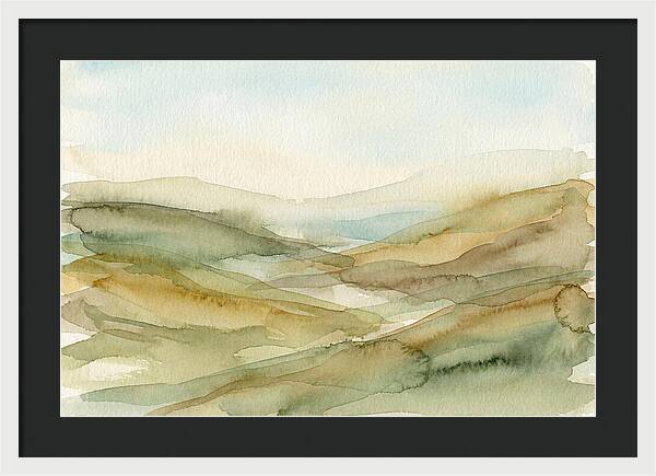 Rolling Hills In Watercolor