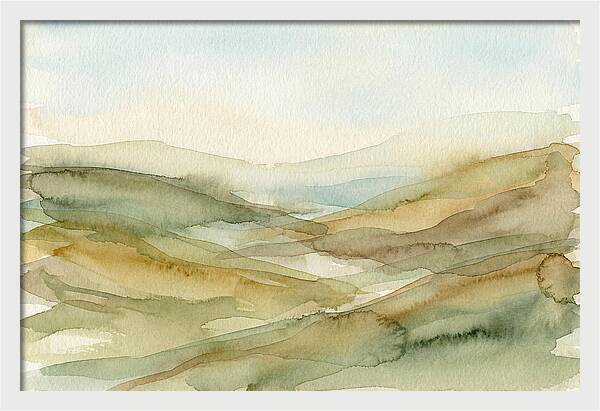 Rolling Hills In Watercolor