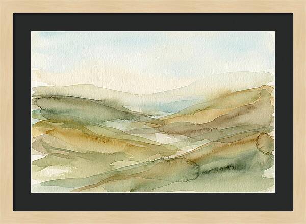 Rolling Hills In Watercolor