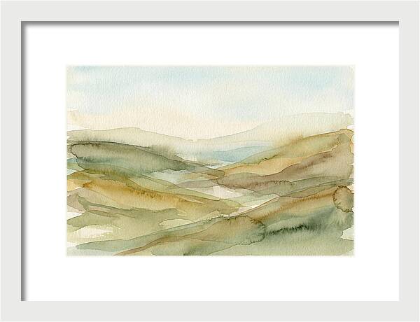 Rolling Hills In Watercolor