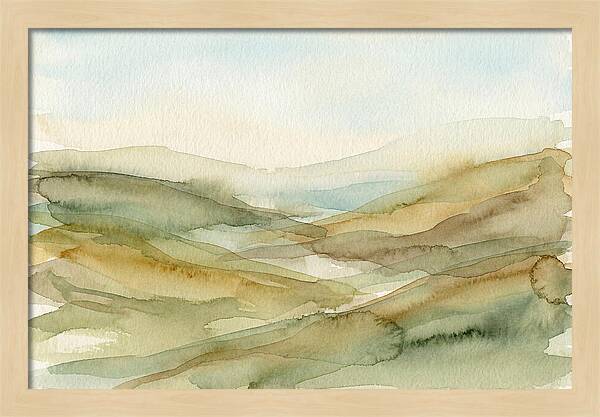 Rolling Hills In Watercolor