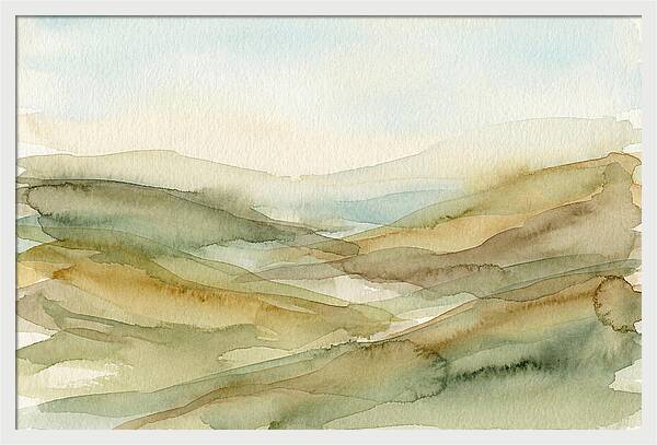 Rolling Hills In Watercolor