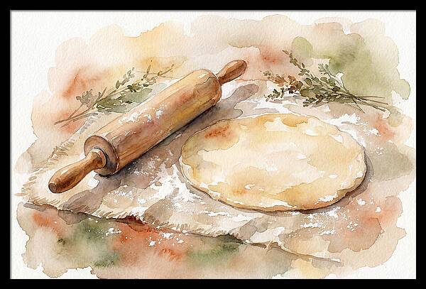 Rolling Pin And Dough Preparation