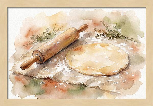 Rolling Pin And Dough Preparation