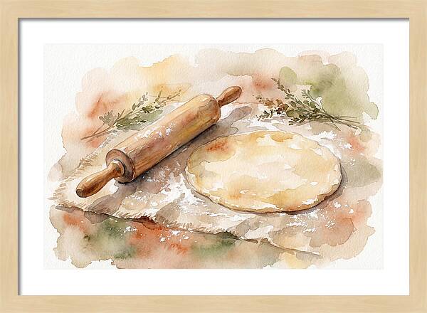 Rolling Pin And Dough Preparation