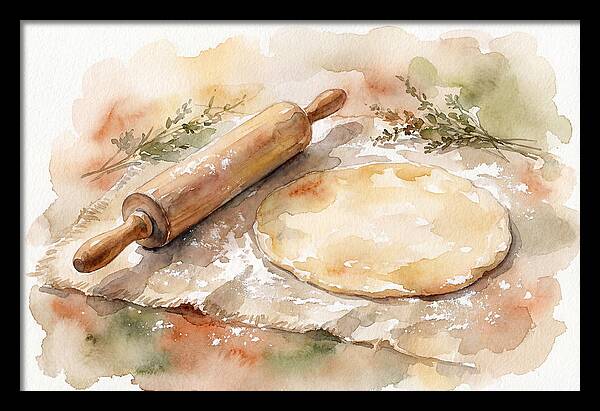 Rolling Pin And Dough Preparation