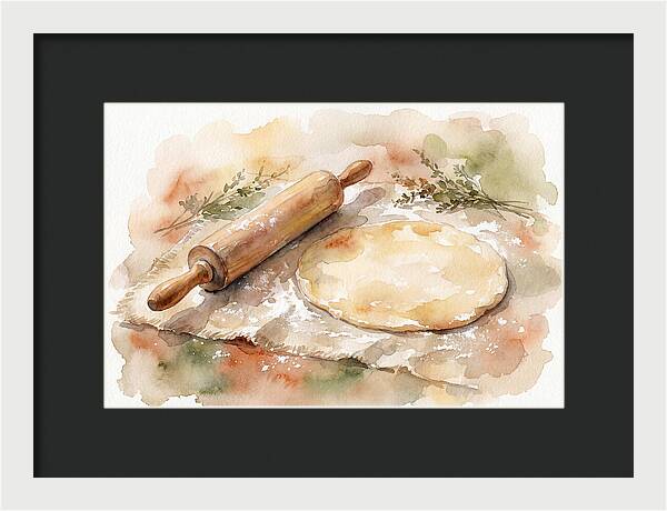 Rolling Pin And Dough Preparation