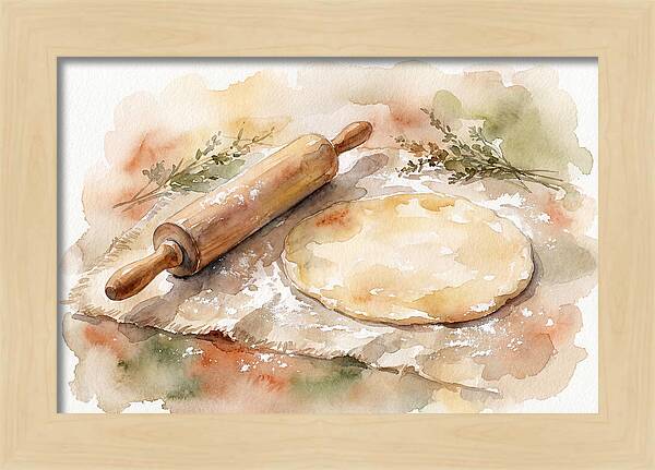 Rolling Pin And Dough Preparation