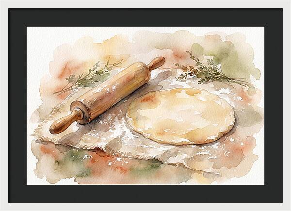 Rolling Pin And Dough Preparation