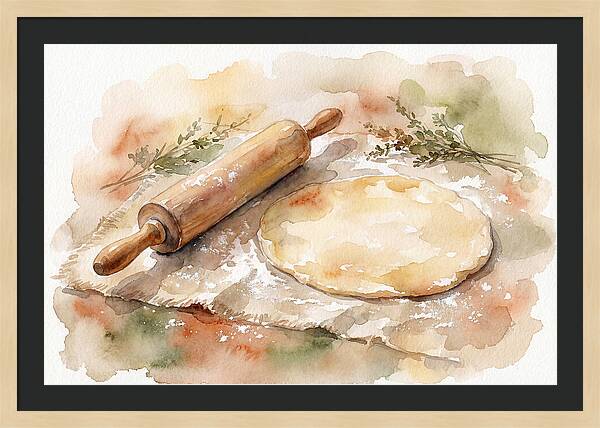 Rolling Pin And Dough Preparation