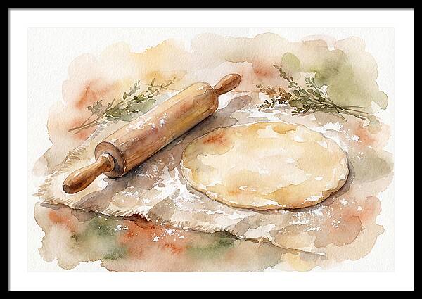 Rolling Pin And Dough Preparation