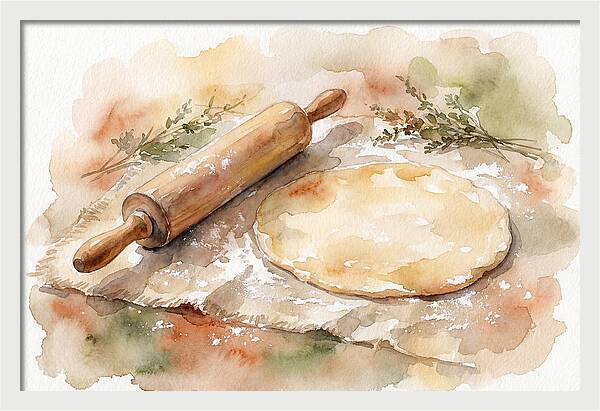 Rolling Pin And Dough Preparation