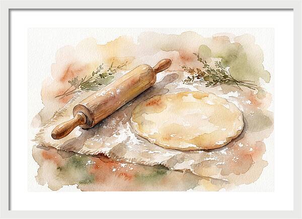 Rolling Pin And Dough Preparation