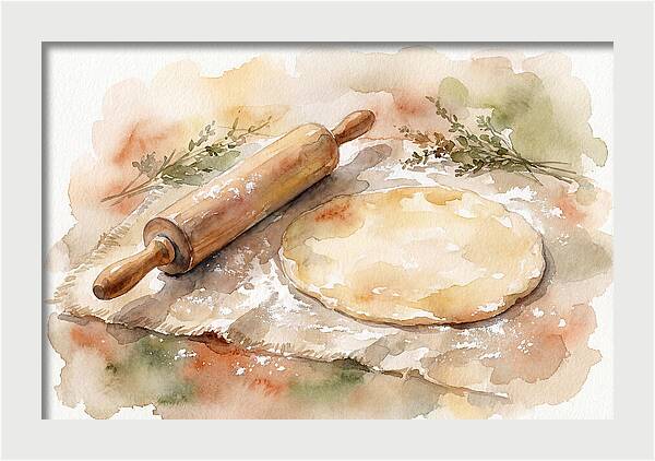Rolling Pin And Dough Preparation