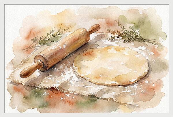 Rolling Pin And Dough Preparation