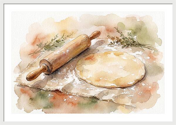 Rolling Pin And Dough Preparation