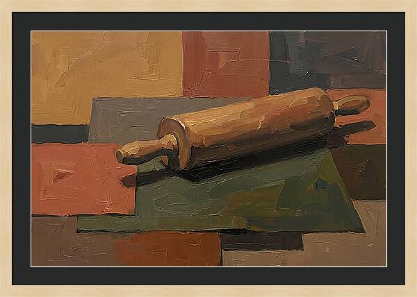 Rolling Pin On Colorful Background