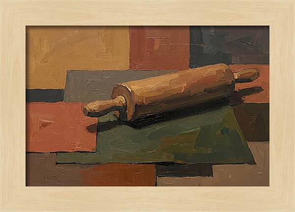 Rolling Pin On Colorful Background